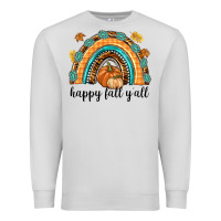 Dove Grey Happy Fall Y'all Premium Sweatshirt - texasbilliewilder