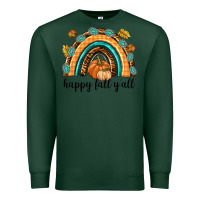 Sports Green Happy Fall Y'all Premium Sweatshirt - texasbilliewilder