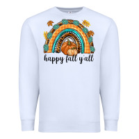 White Happy Fall Y'all Premium Sweatshirt - texasbilliewilder