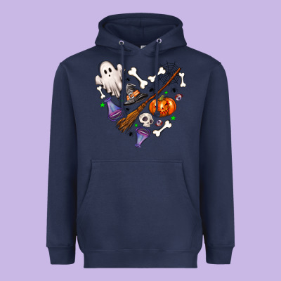 Love Hallowen Heavyweight Hoodie Designed By Nancycooperartshop