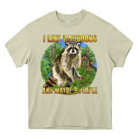 Mossy i like raccoons and 3 people Heavy Core Tee - BarkalooDesign