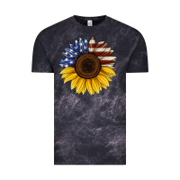 Cloud Black american flag sunflower Vintage Tee - Jasminsmagicworld