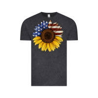 Vintage Black american flag sunflower Vintage Tee - Jasminsmagicworld