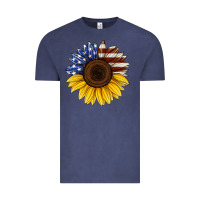 Vintage Denim american flag sunflower Vintage Tee - Jasminsmagicworld