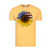 Vintage Mustard american flag sunflower Vintage Tee - Jasminsmagicworld