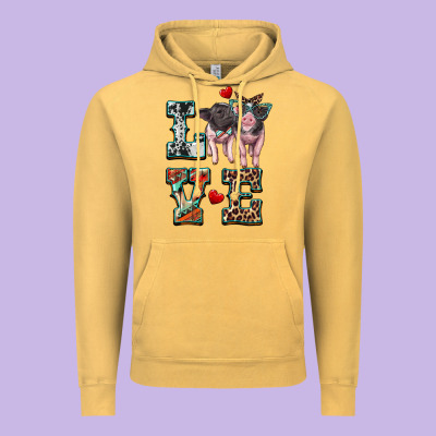 Love Baby Pigs Vintage Hoodie Designed By Artiststas