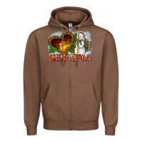 Chestnut Christmas Snowman Zipper Hoodie - LillyAllenDesigns