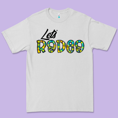 Let's Rodeo Premium Tee Designed By Cowhidedigitalart