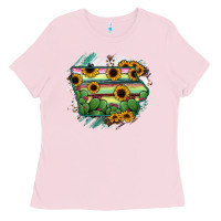 Bubblegum Pink Iowa State Map Ladies Tee - RanaPortraitStore