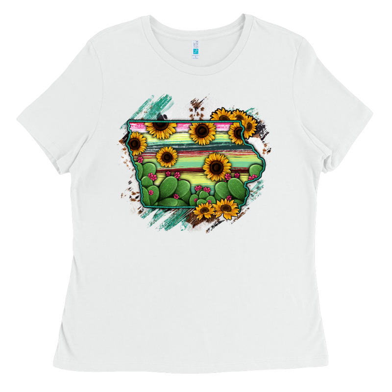 Iowa State Map Ladies Tee by RanaPortraitStore | Teevron