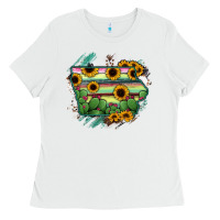 White Iowa State Map Ladies Tee - RanaPortraitStore