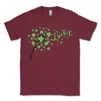 Burgundy four leaf clover Classic Tee - MaliasSmallBusiness