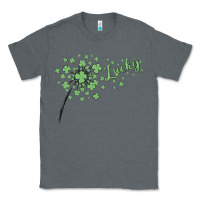 Charcoal Heather four leaf clover Classic Tee - MaliasSmallBusiness