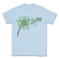 Dusty Blue four leaf clover Classic Tee - MaliasSmallBusiness
