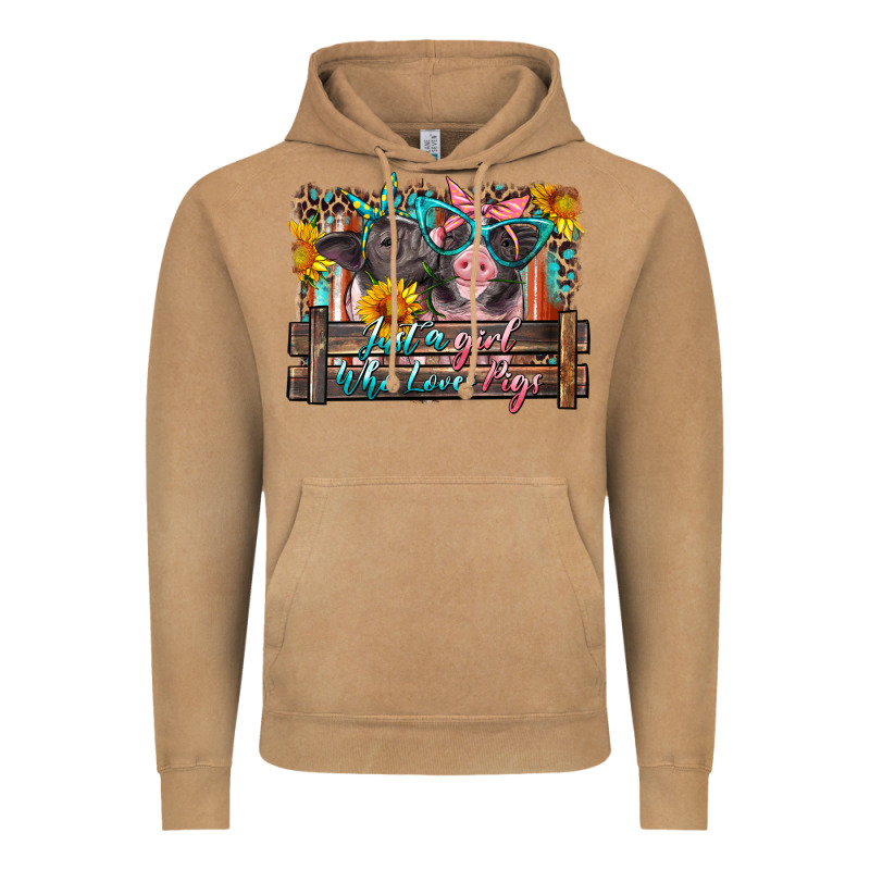 Just A Girl Who Loves Pigs Vintage Hoodie by Artiststas | Teevron