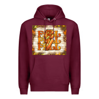 Burgundy fall with lightning bolt Premium Hoodie - TumblerDesignByShophia