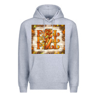 Heather Grey fall with lightning bolt Premium Hoodie - TumblerDesignByShophia
