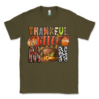 Army Green Thankful Little Mon Classic Tee - CowhideDigitalArt