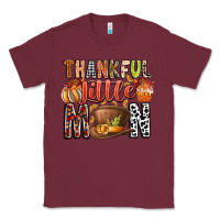 Burgundy Thankful Little Mon Classic Tee - CowhideDigitalArt