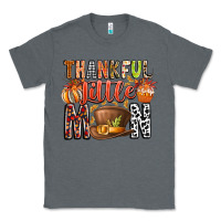 Charcoal Heather Thankful Little Mon Classic Tee - CowhideDigitalArt