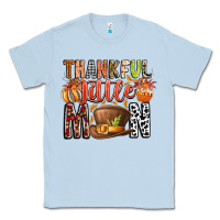 Dusty Blue Thankful Little Mon Classic Tee - CowhideDigitalArt