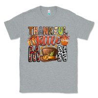 Heather Grey Thankful Little Mon Classic Tee - CowhideDigitalArt