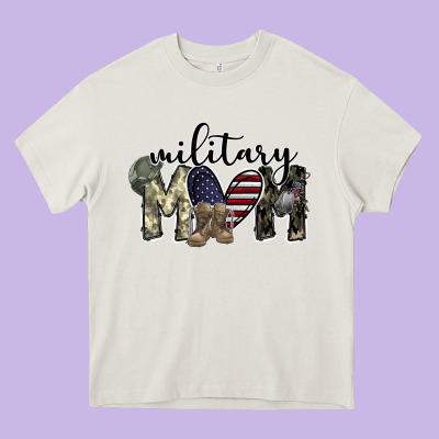 Military Mom Heavy Core Tee Designed By Sublimationcraftshop