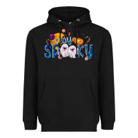 Black Stay Spooky Heavyweight Hoodie - texasbilliewilder