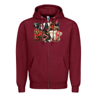 Burgundy Christmas Bear Family Zipper Hoodie - LillyAllenDesigns