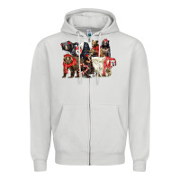 Dove Grey Christmas Bear Family Zipper Hoodie - LillyAllenDesigns