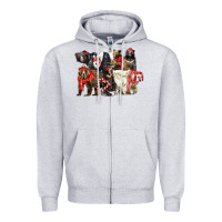 Heather Grey Christmas Bear Family Zipper Hoodie - LillyAllenDesigns