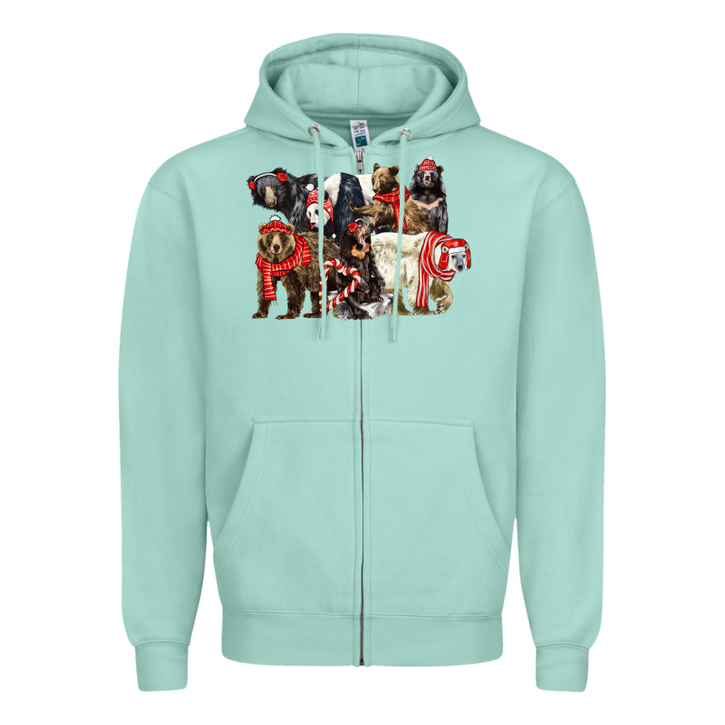 Christmas Bear Family Zipper Hoodie by LillyAllenDesigns | Teevron