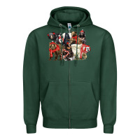 Sports Green Christmas Bear Family Zipper Hoodie - LillyAllenDesigns