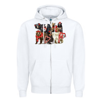 White Christmas Bear Family Zipper Hoodie - LillyAllenDesigns