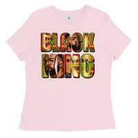 Bubblegum Pink Black king juneteenth Ladies Tee - Zillion Design Studio