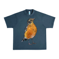 Midnight Navy American Robin Bird Urban Heavy Tee - LillyAllenDesigns