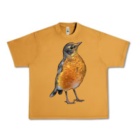 Peanut Butter American Robin Bird Urban Heavy Tee - LillyAllenDesigns