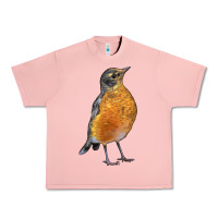 Salmon American Robin Bird Urban Heavy Tee - LillyAllenDesigns