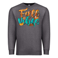 Charcoal Heather Fall Vibes with Food Premium Sweatshirt - texasbilliewilder
