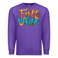 Purple Fall Vibes with Food Premium Sweatshirt - texasbilliewilder