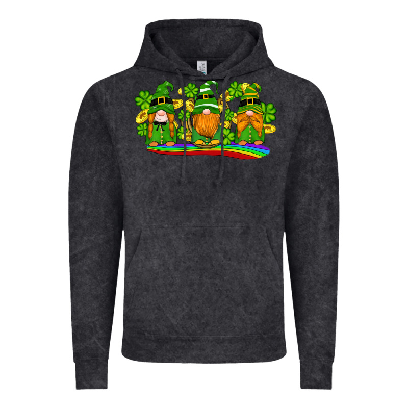 St Patricks Day Gnomes Shamrock Gold Rainbow Vintage Hoodie by Artiststas | Teevron