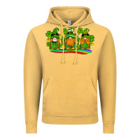 Vintage Mustard st patricks day gnomes shamrock gold rainbow Vintage Hoodie - Artiststas