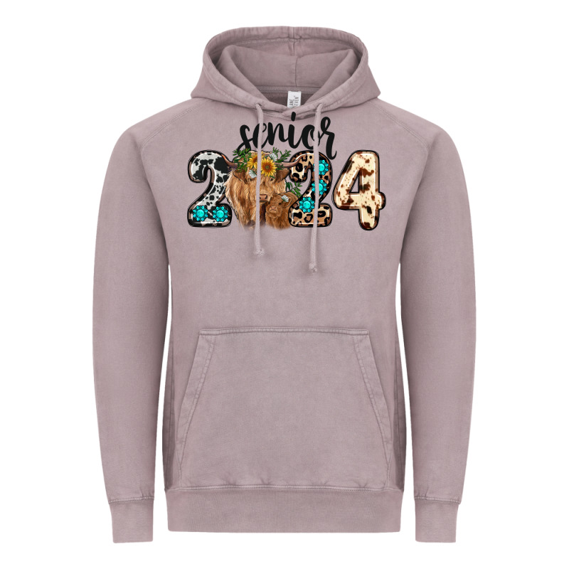 Western Senior 2024 Cow Vintage Hoodie by RanaPortraitStore | Teevron