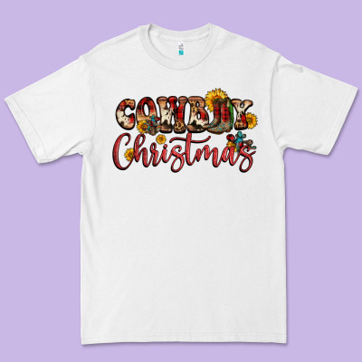Cowboy Christmas Premium Tee Designed By Fadigitalartstudio