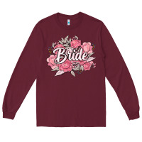 Burgundy bride Long Sleeve Tee - MaliasSmallBusiness