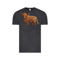 Vintage Black highland cow Vintage Tee - BarkalooDesign