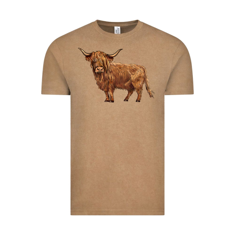 Highland Cow Vintage Tee by BarkalooDesign | Teevron