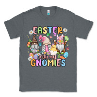 Charcoal Heather easter  with my gnomies Classic Tee - MaliasSmallBusiness