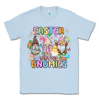 Dusty Blue easter  with my gnomies Classic Tee - MaliasSmallBusiness