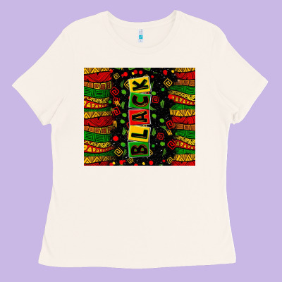 Black License Letters  Juneteenth Ladies Tee Designed By Zillion Design Studio